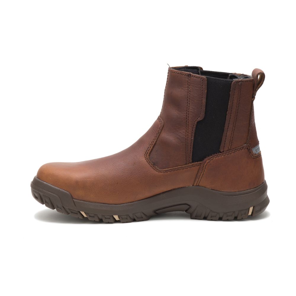 Botas De Trabajo Caterpillar Abbey Steel Puntera Mujer Cafes | MX2519GL