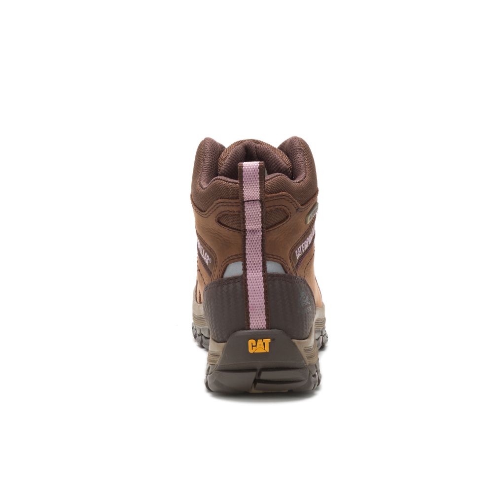 Botas De Trabajo Caterpillar Ally Impermeables Composite Puntera Mujer Marrom | MX2522SO