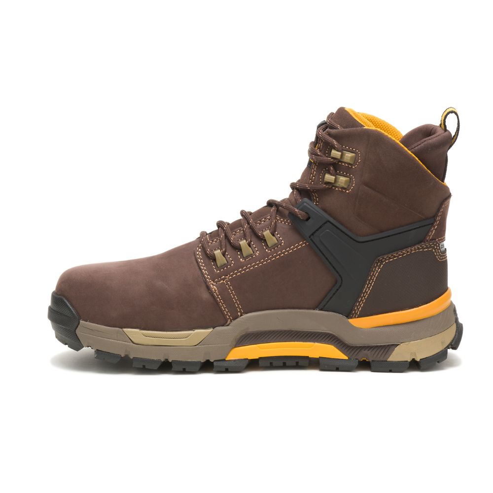 Botas De Trabajo Caterpillar CAT EDGE Impermeables Nano Puntera Hombre Cafes | MX2736KI