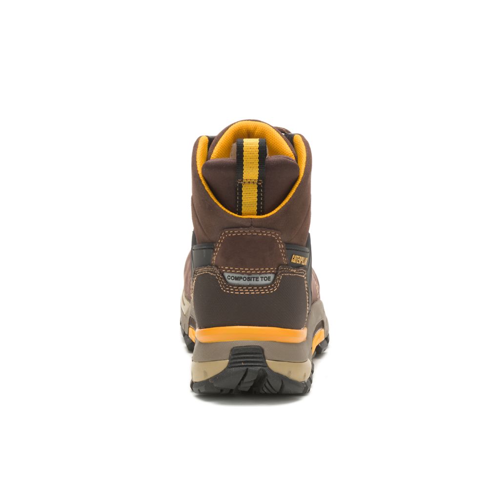 Botas De Trabajo Caterpillar CAT EDGE Impermeables Nano Puntera Hombre Cafes | MX2736KI