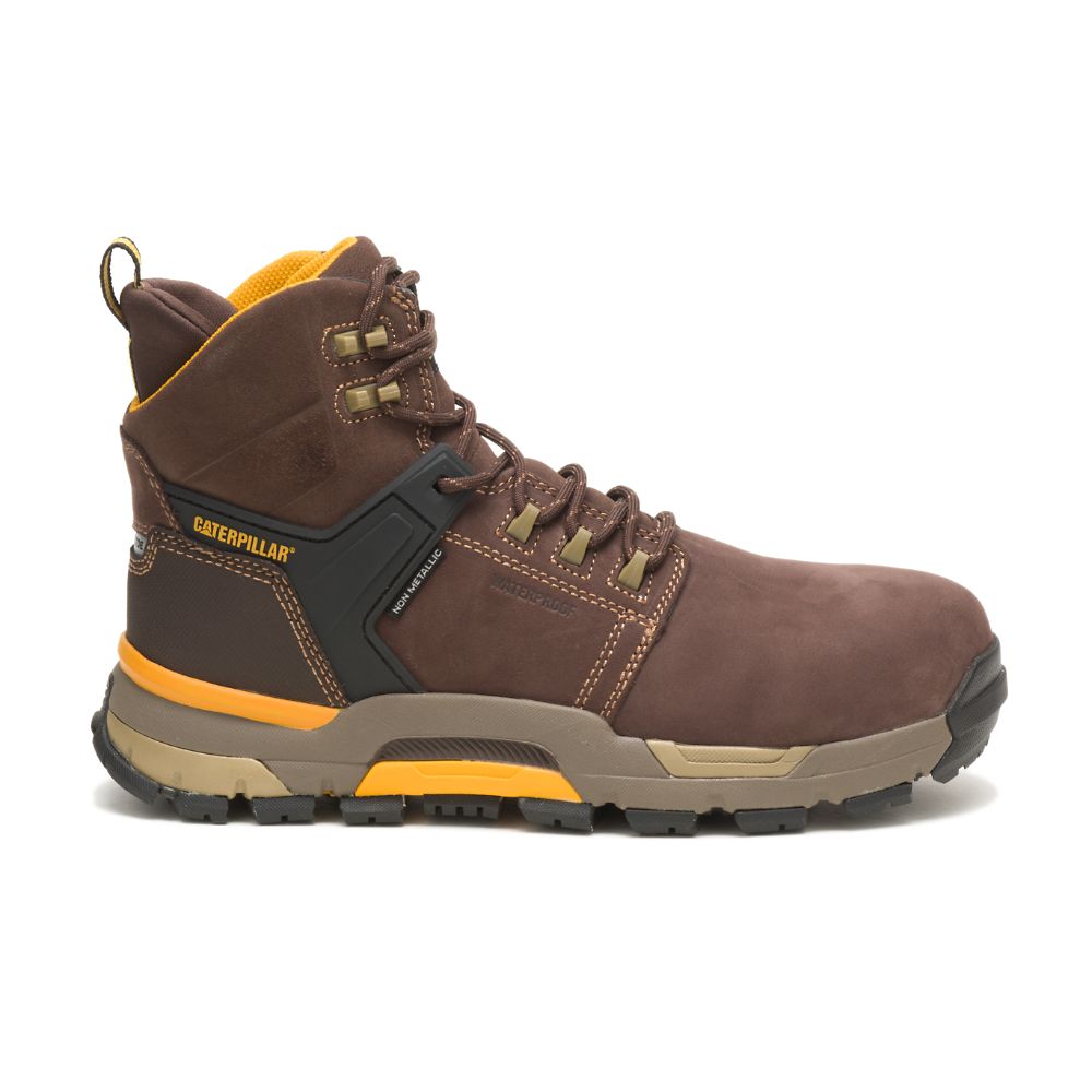 Botas De Trabajo Caterpillar CAT EDGE Impermeables Nano Puntera Hombre Cafes | MX2736KI