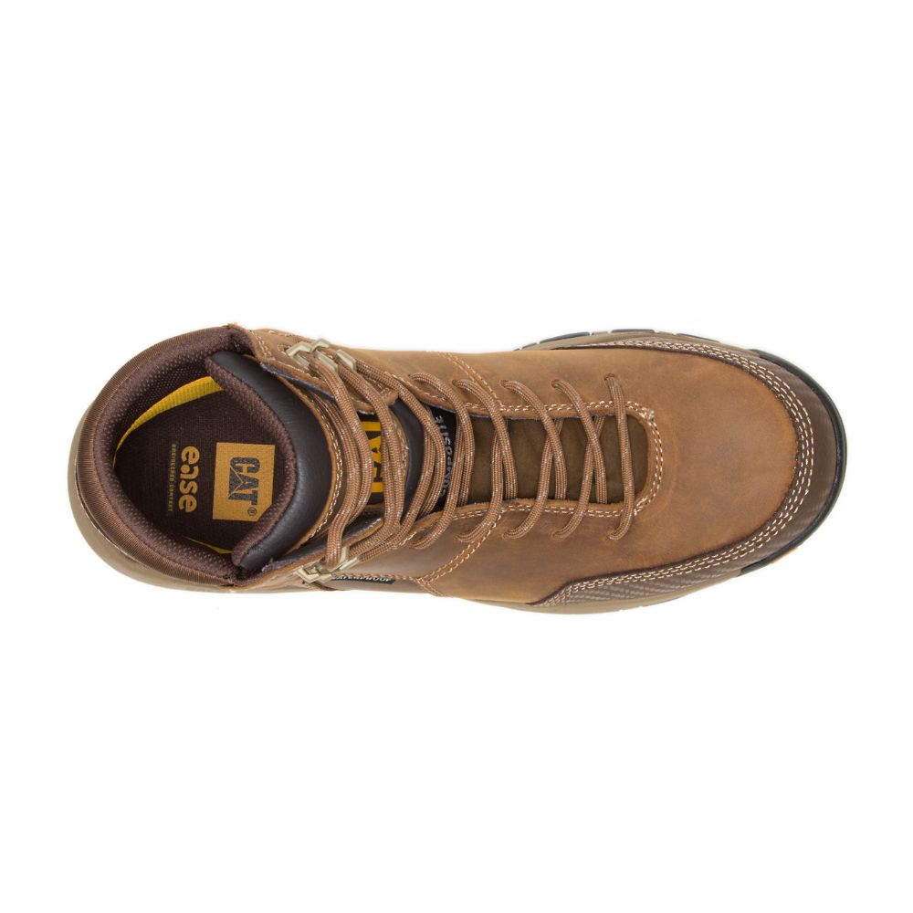 Botas De Trabajo Caterpillar Device Impermeables Composite Puntera Hombre Marrom | MX2784GL