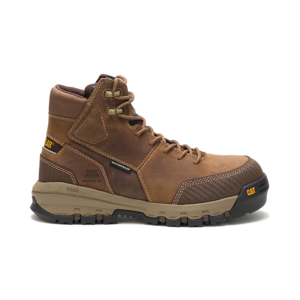 Botas De Trabajo Caterpillar Device Impermeables Composite Puntera Hombre Marrom | MX2784GL