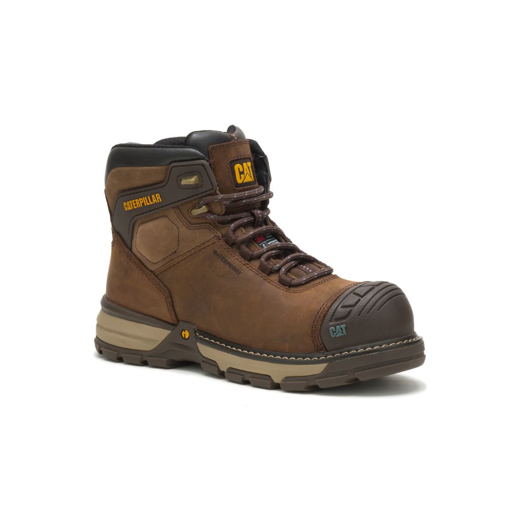 Botas De Trabajo Caterpillar Excavator Superlite Impermeables Thinsulate™ Carbon Composite Puntera Mujer Cafes | MX2489LH