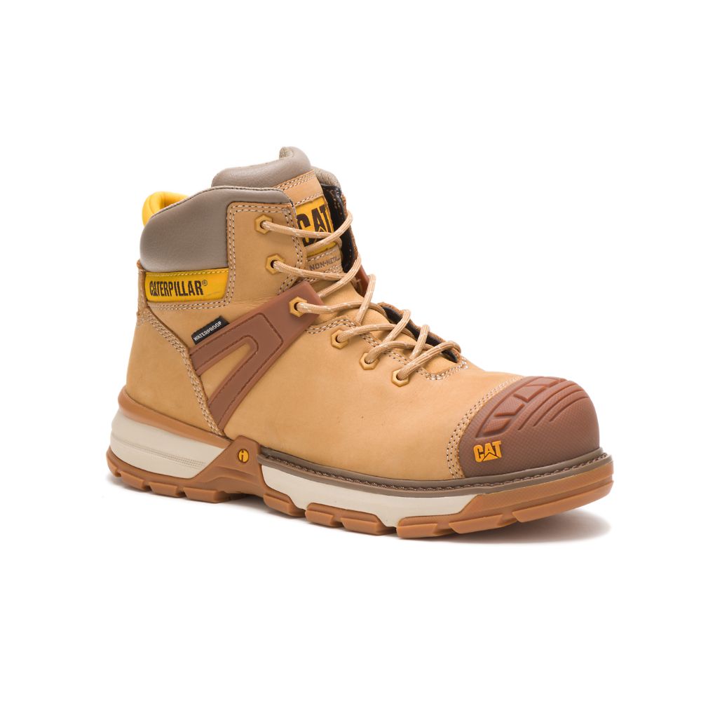 Botas De Trabajo Caterpillar Excavator Superlite Impermeables Carbon Composite Puntera Hombre Naranjas | MX2737JJ