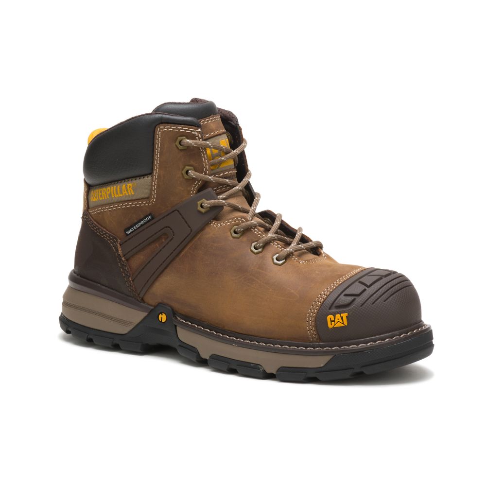 Botas De Trabajo Caterpillar Excavator Superlite Impermeables Carbon Composite Puntera Hombre Cafes | MX2738HK