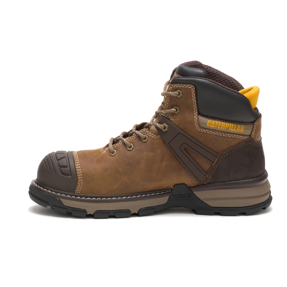 Botas De Trabajo Caterpillar Excavator Superlite Impermeables Carbon Composite Puntera Hombre Cafes | MX2738HK