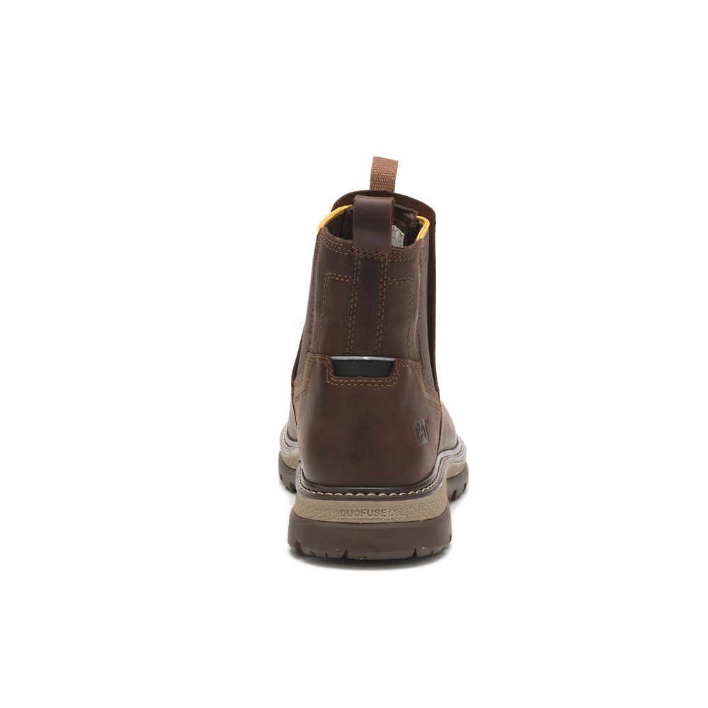 Botas De Trabajo Caterpillar Fairbanks Chelsea Hombre Cafes | MX2751EX