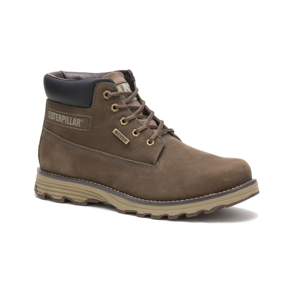 Botas De Trabajo Caterpillar Founder Impermeables Thinsulate™ Hombre Kaki | MX2817IS