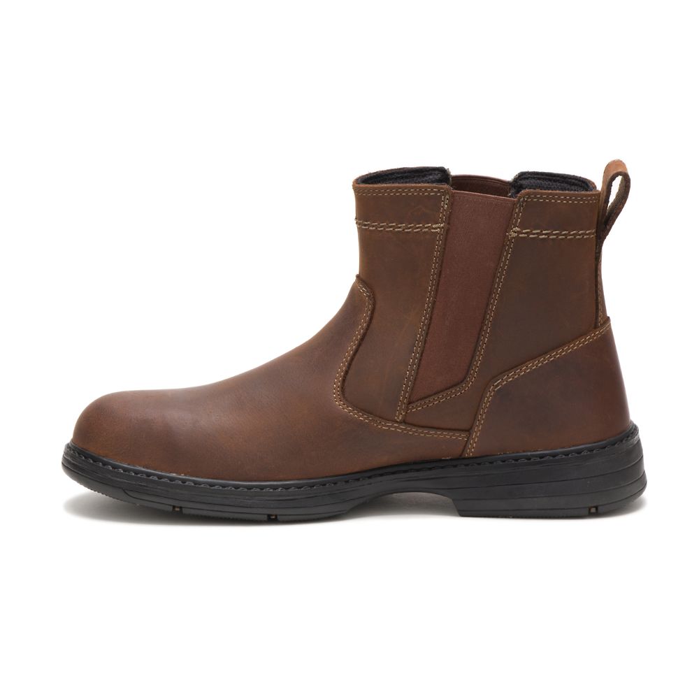 Botas De Trabajo Caterpillar Inherit Pull On Steel Puntera Hombre Marrom | MX2804XF