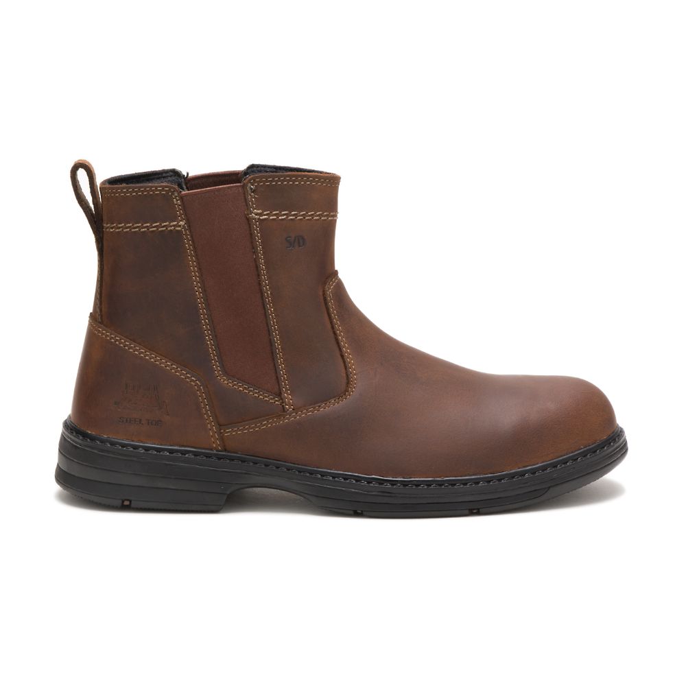 Botas De Trabajo Caterpillar Inherit Pull On Steel Puntera Hombre Marrom | MX2804XF