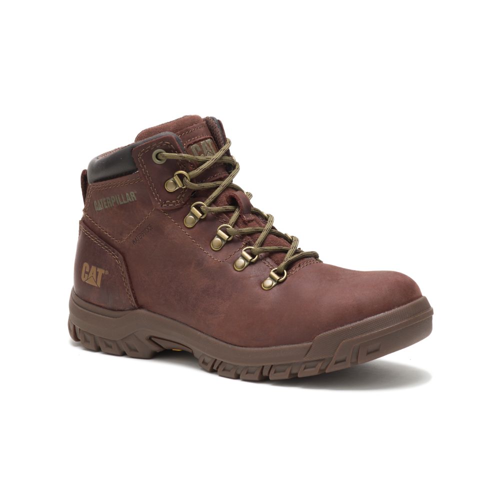 Botas De Trabajo Caterpillar Mae Steel Puntera Impermeables Mujer Cafes | MX2502YU