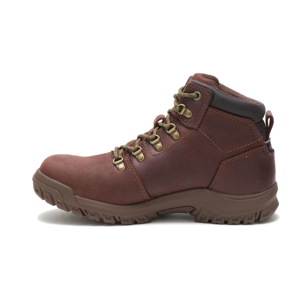 Botas De Trabajo Caterpillar Mae Steel Puntera Impermeables Mujer Cafes | MX2502YU