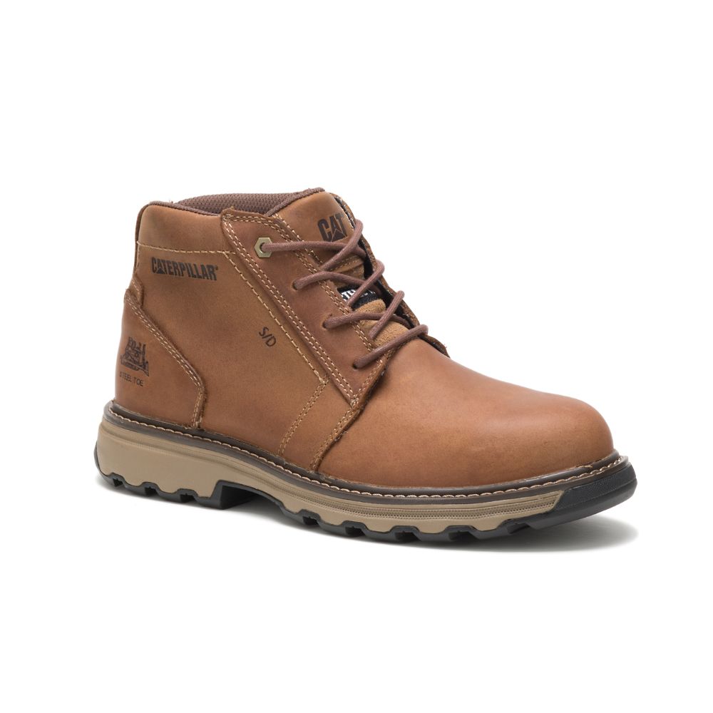 Botas De Trabajo Caterpillar Parker Steel Puntera Hombre Marrom | MX2782NB