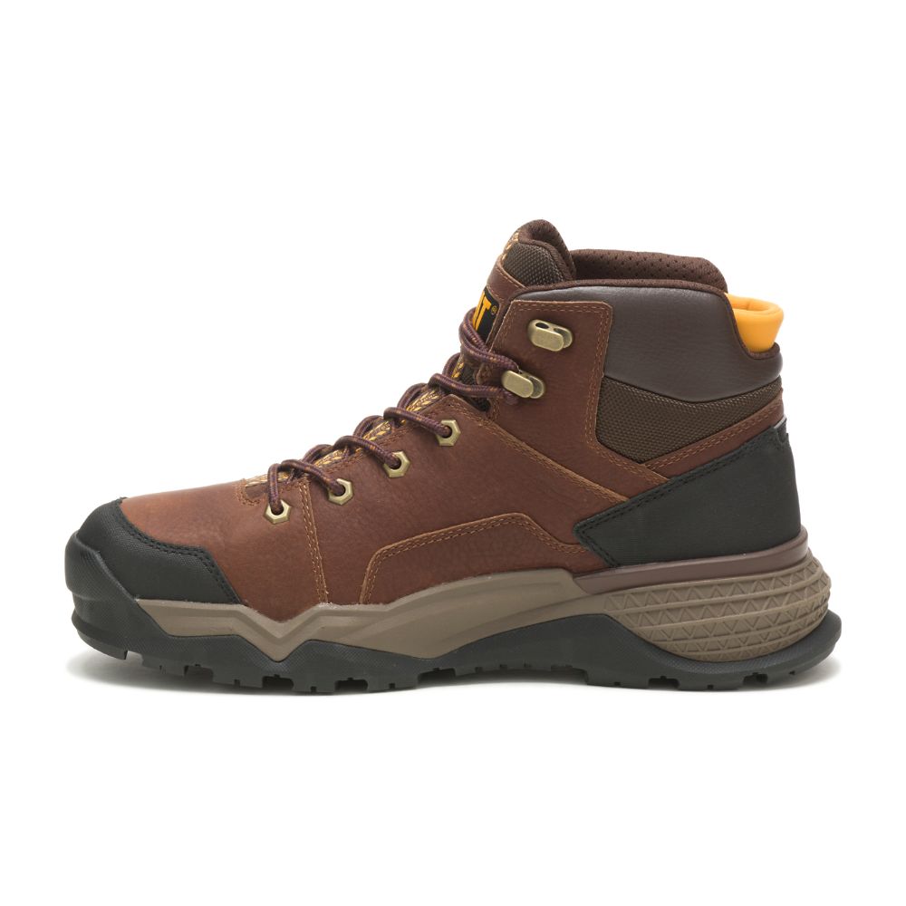 Botas De Trabajo Caterpillar Provoke Mid Impermeables Hombre Marrom | MX2725EX