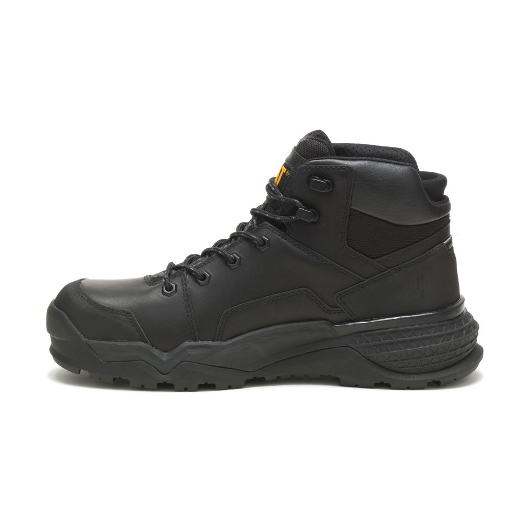 Botas De Trabajo Caterpillar Provoke Mid Impermeables Alloy Puntera Hombre Negros | MX2728MA