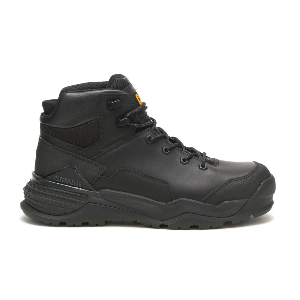 Botas De Trabajo Caterpillar Provoke Mid Impermeables Alloy Puntera Hombre Negros | MX2728MA