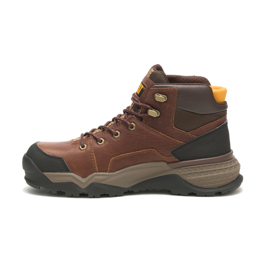 Botas De Trabajo Caterpillar Provoke Mid Impermeables Alloy Puntera Hombre Marrom | MX2729NB