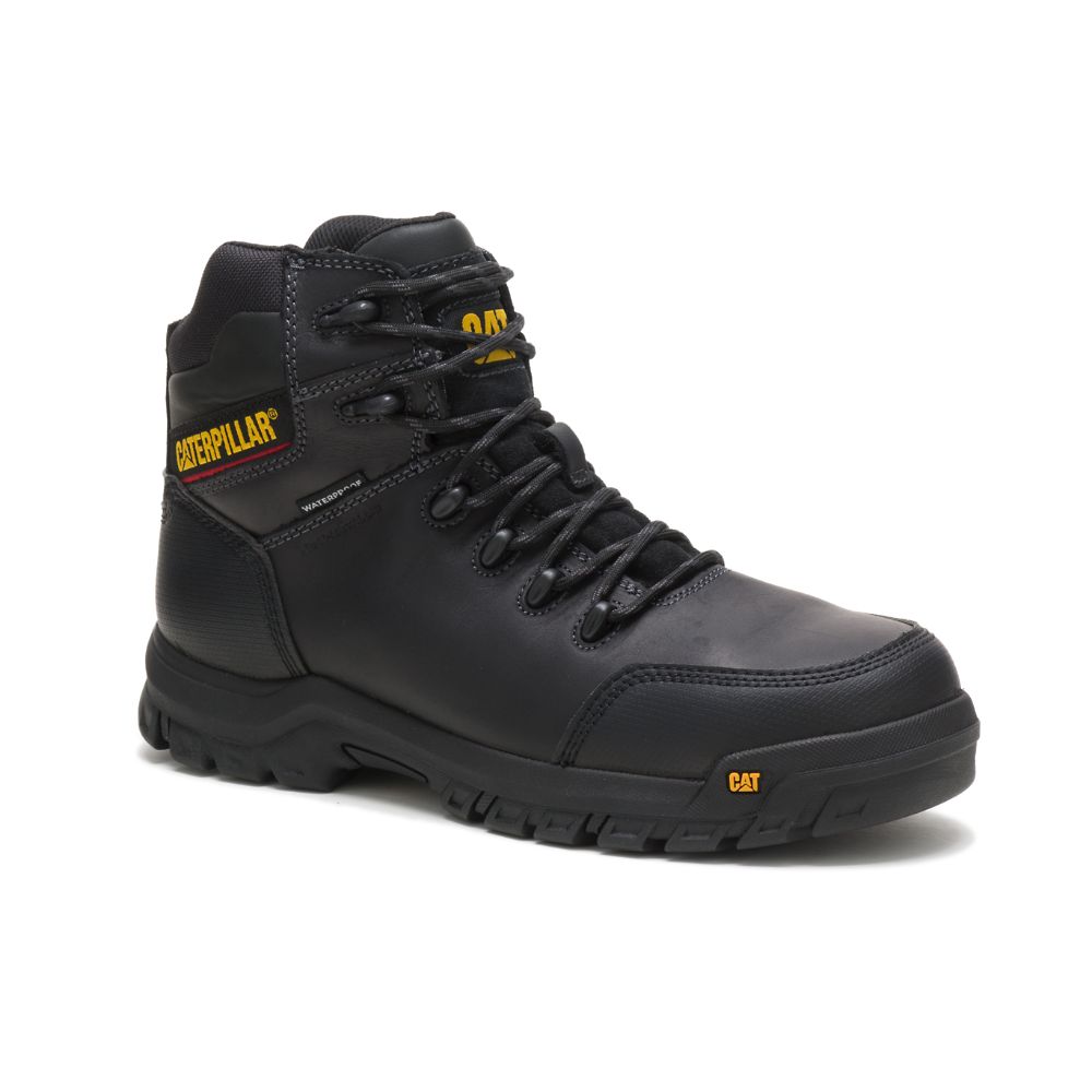 Botas De Trabajo Caterpillar Resorption Impermeables Composite Puntera Hombre Negros | MX2763JJ