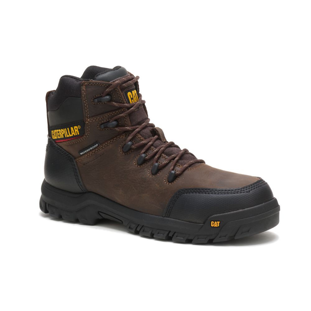 Botas De Trabajo Caterpillar Resorption Impermeables Composite Puntera Hombre Cafes | MX2764HK