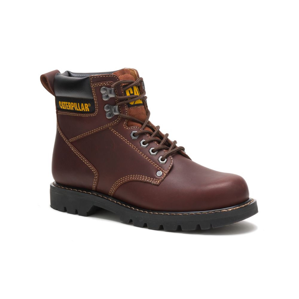 Botas De Trabajo Caterpillar Second Shift Hombre Vino | MX2748YU