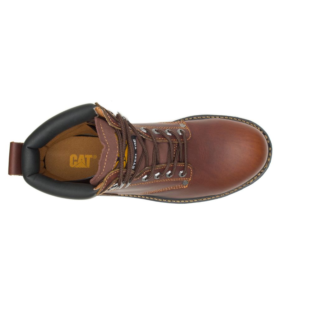 Botas De Trabajo Caterpillar Second Shift Steel Puntera Hombre Vino | MX2756BC