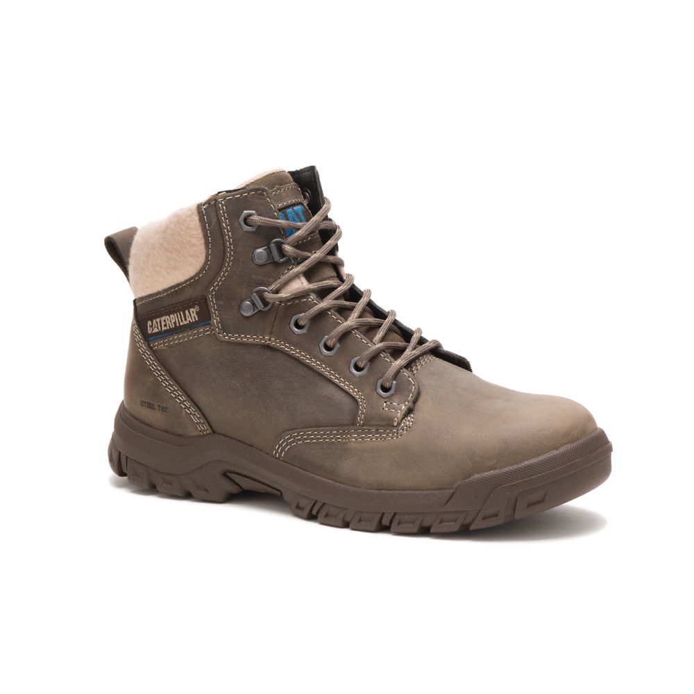 Botas De Trabajo Caterpillar Tess Steel Puntera Mujer Kaki | MX2509NB