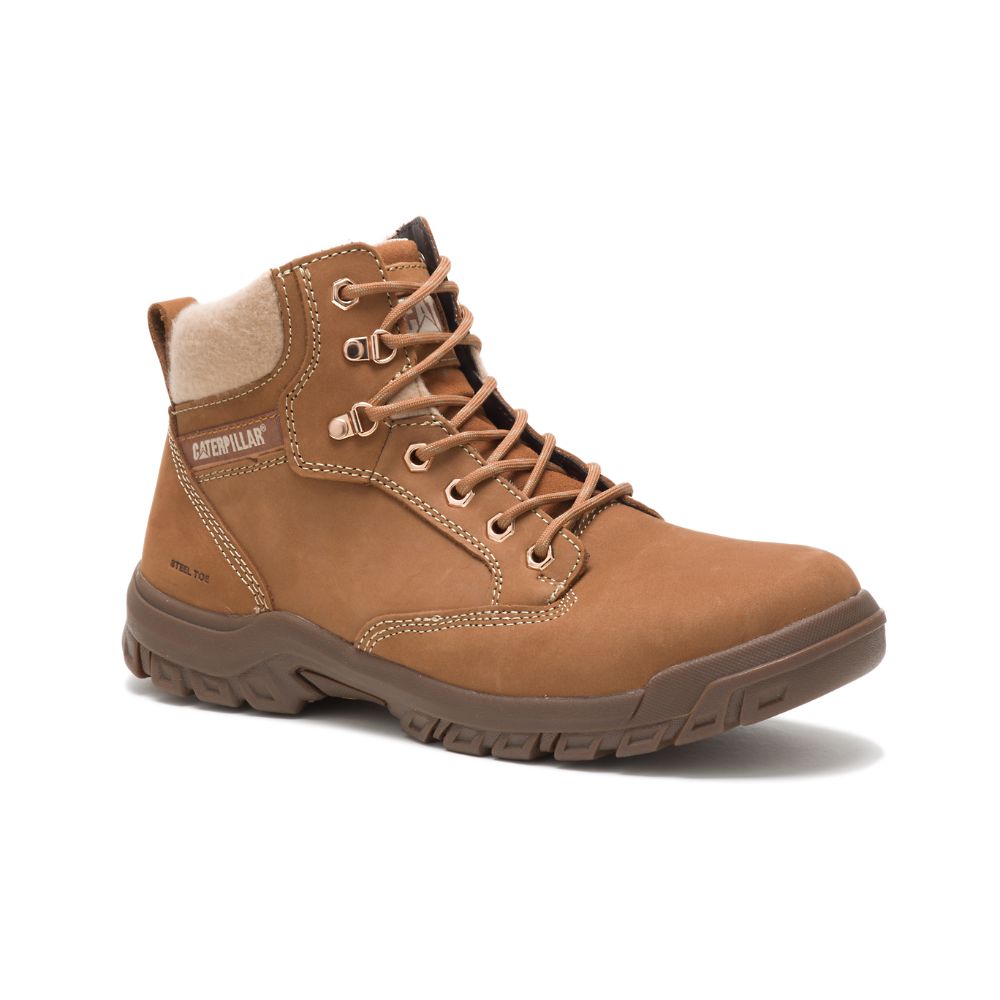 Botas De Trabajo Caterpillar Tess Steel Puntera Mujer Marrom | MX2511VD