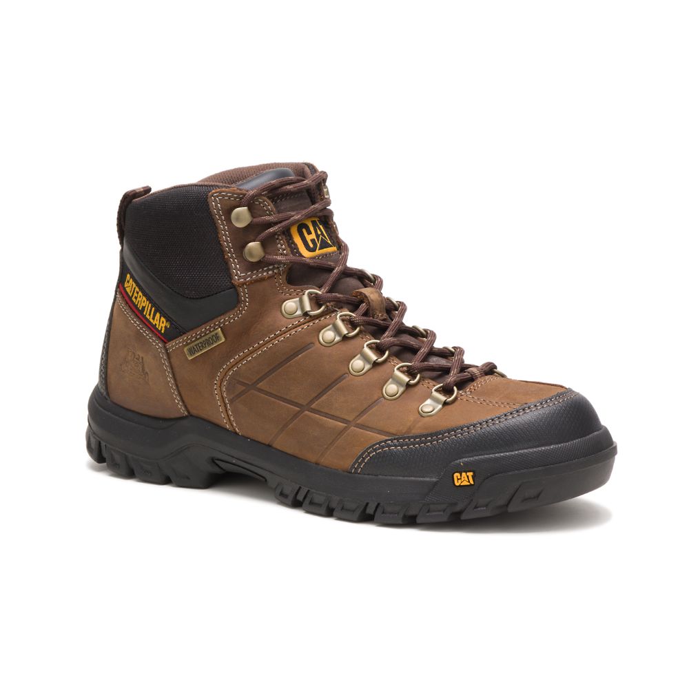 Botas De Trabajo Caterpillar Threshold Impermeables Hombre Marrom | MX2772OR