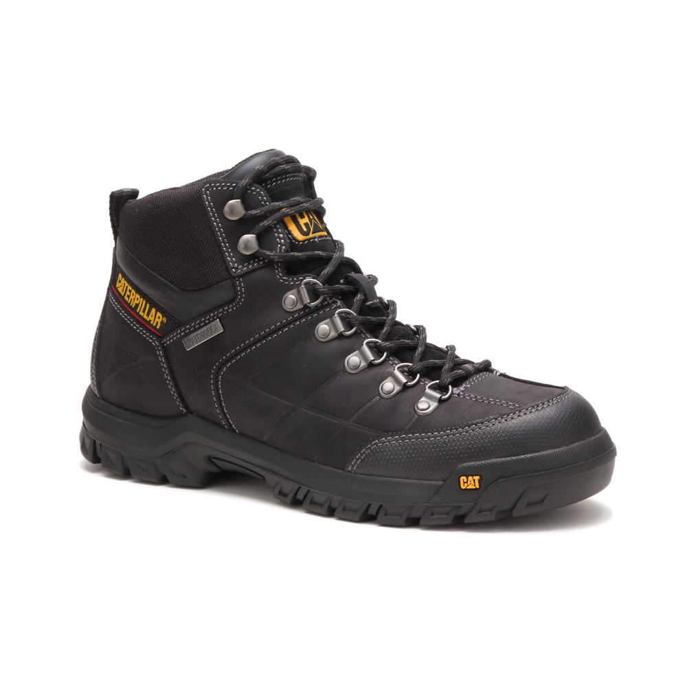 Botas De Trabajo Caterpillar Threshold Impermeables Hombre Negros | MX2773IS