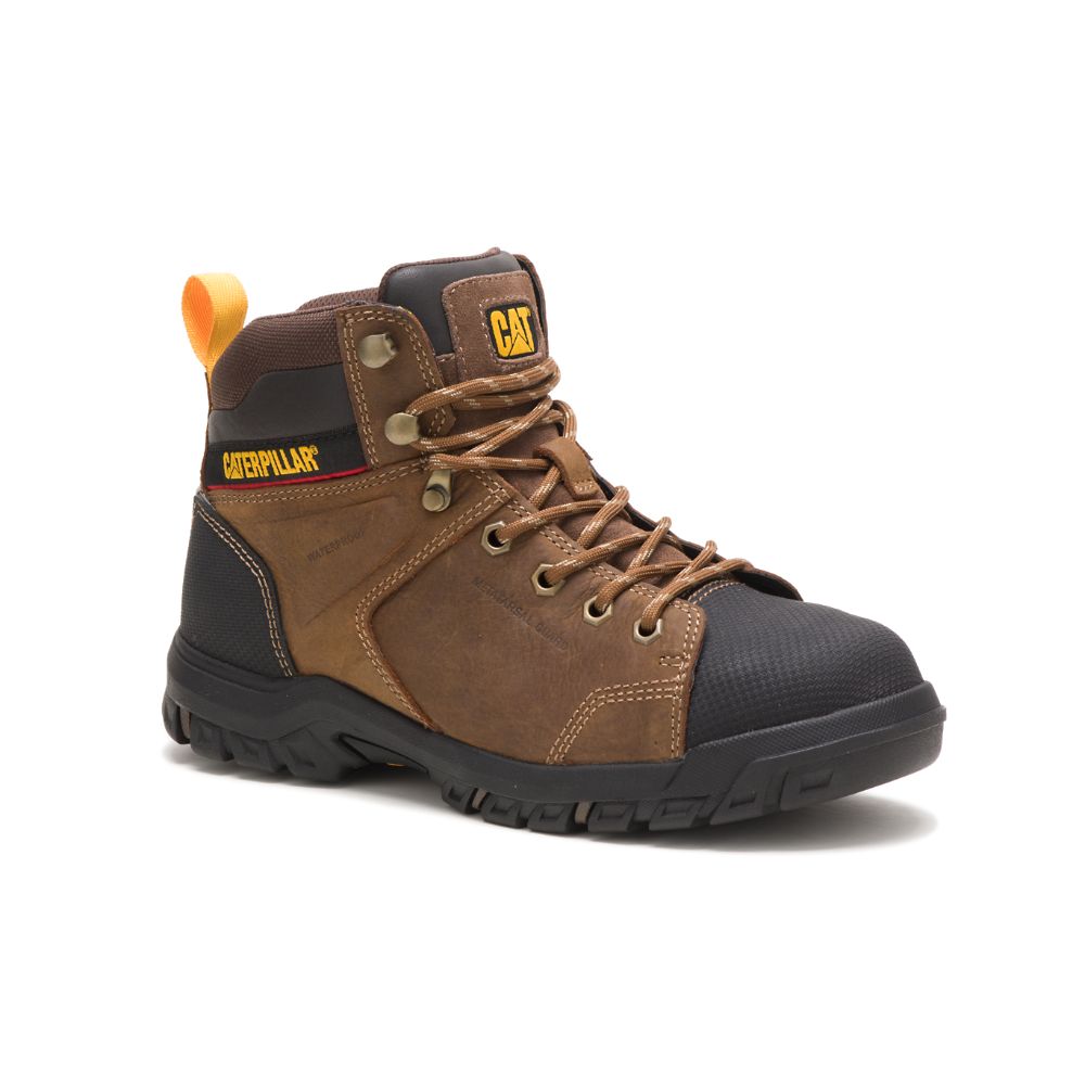 Botas De Trabajo Caterpillar Wellspring Impermeables Metatarsal Guard Steel Puntera Mujer Marrom | MX2500IS