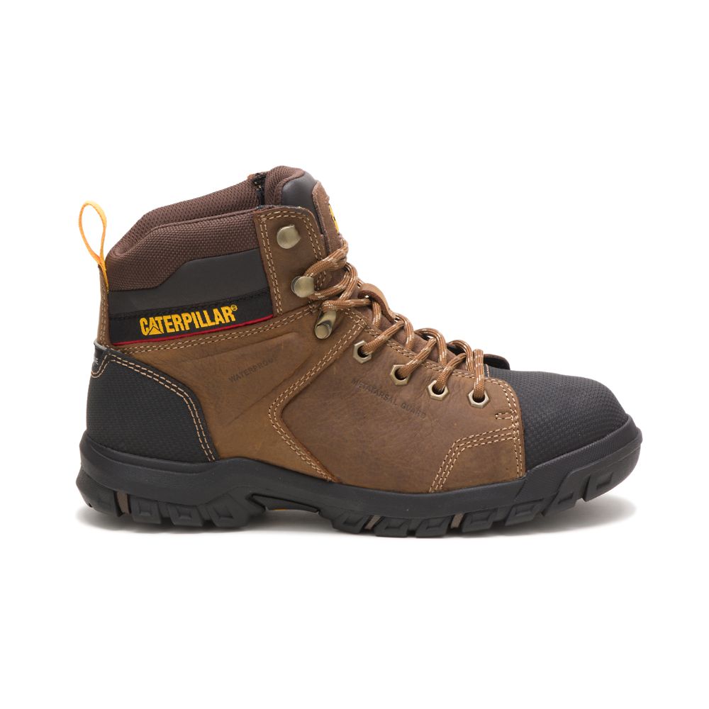 Botas De Trabajo Caterpillar Wellspring Impermeables Metatarsal Guard Steel Puntera Mujer Marrom | MX2500IS