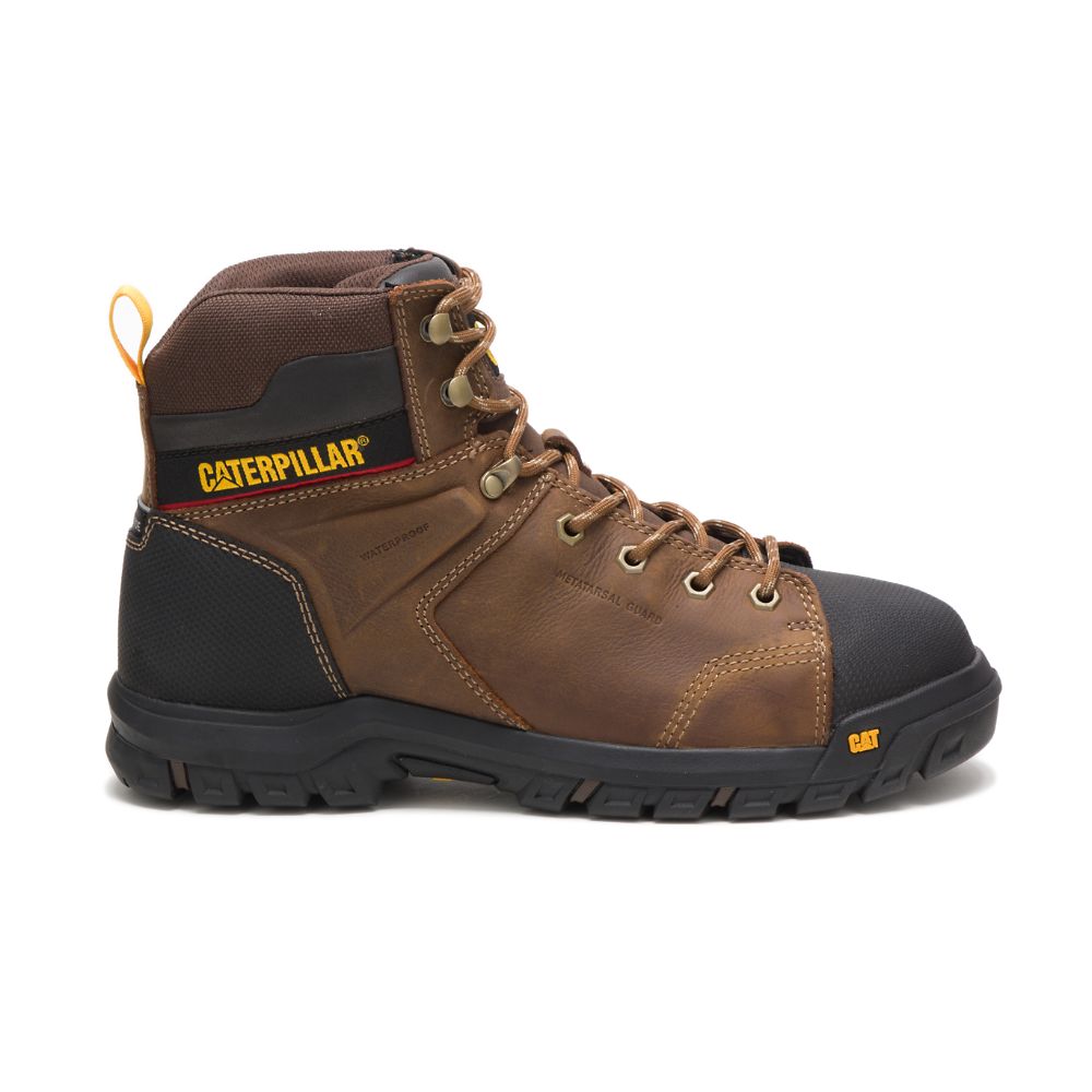 Botas De Trabajo Caterpillar Wellspring Impermeables Metatarsal Guard Steel Puntera Hombre Marrom | MX2765HK