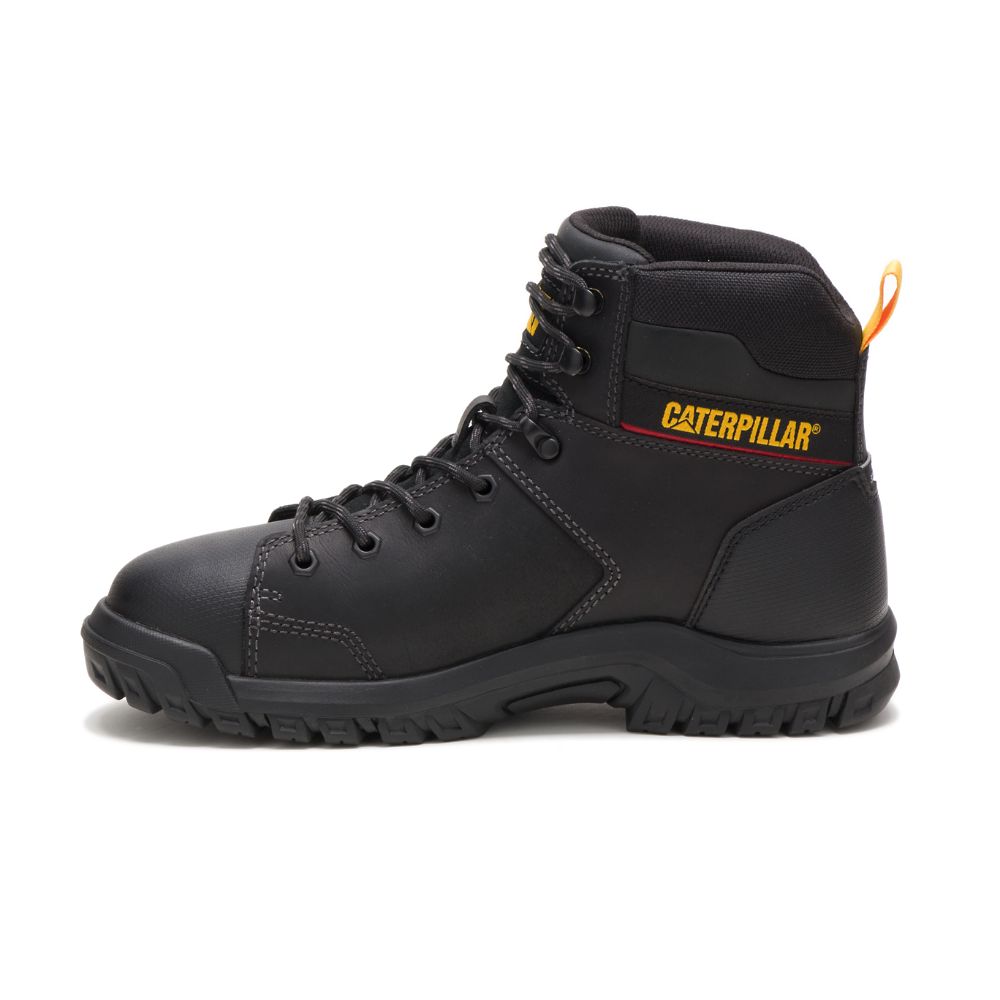 Botas De Trabajo Caterpillar Wellspring Impermeables Metatarsal Guard Steel Puntera Hombre Negros | MX2766GL