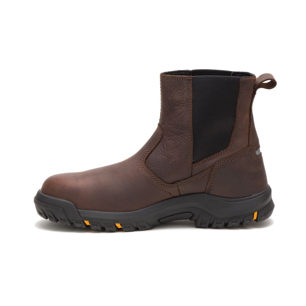 Botas De Trabajo Caterpillar Wheelbase Steel Puntera Hombre Cafes | MX2801BC