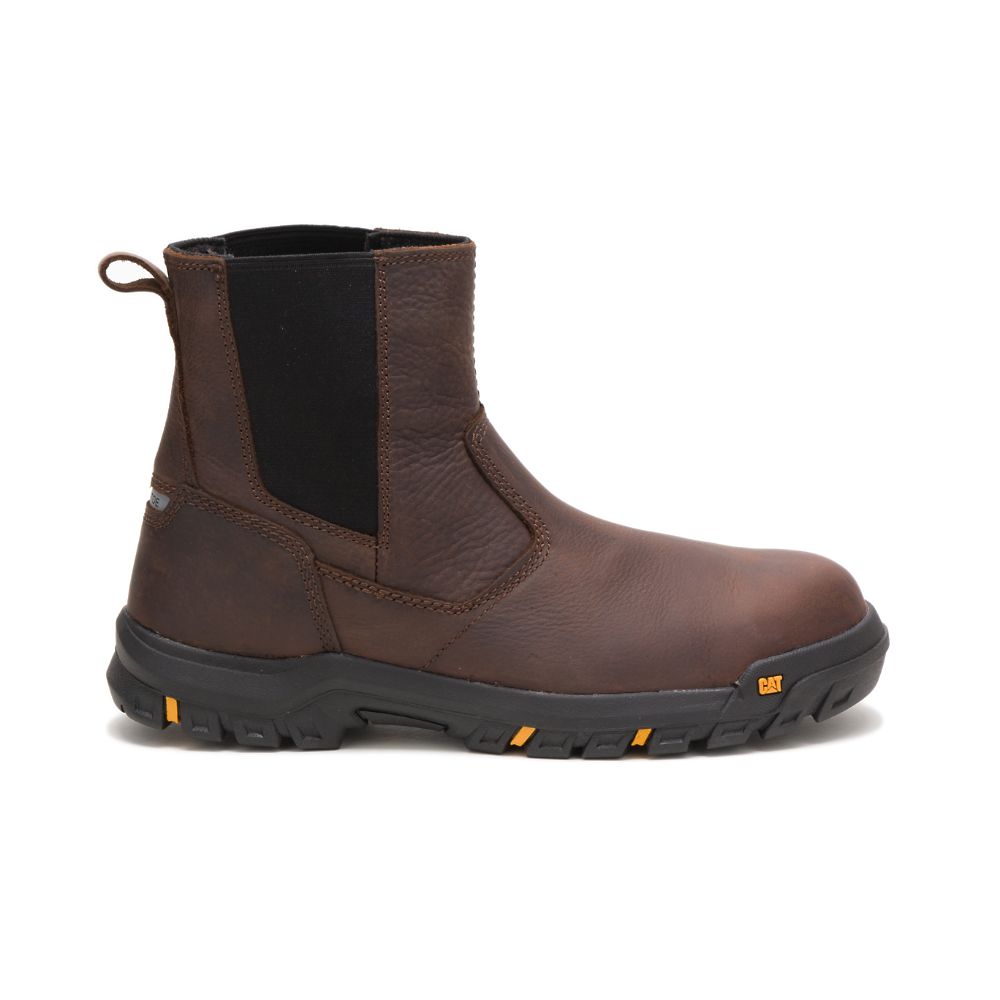 Botas De Trabajo Caterpillar Wheelbase Steel Puntera Hombre Cafes | MX2801BC