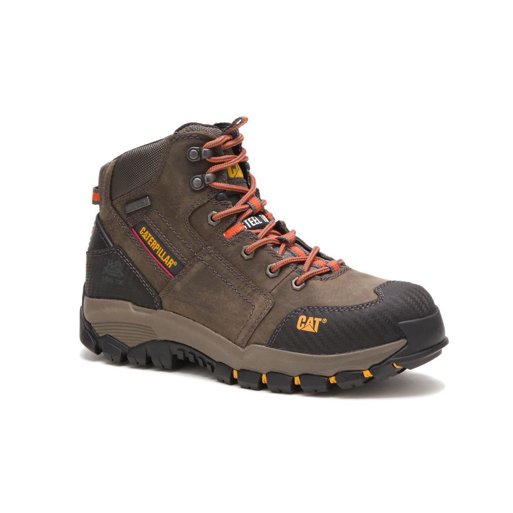 Botas Deportivas Caterpillar Navigator Mid Impermeables Steel Puntera Hombre Cafes | MX2881GL