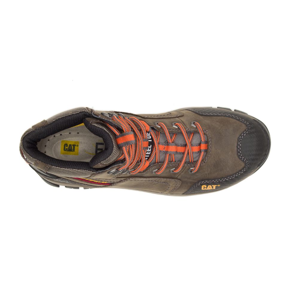 Botas Deportivas Caterpillar Navigator Mid Impermeables Steel Puntera Hombre Cafes | MX2881GL