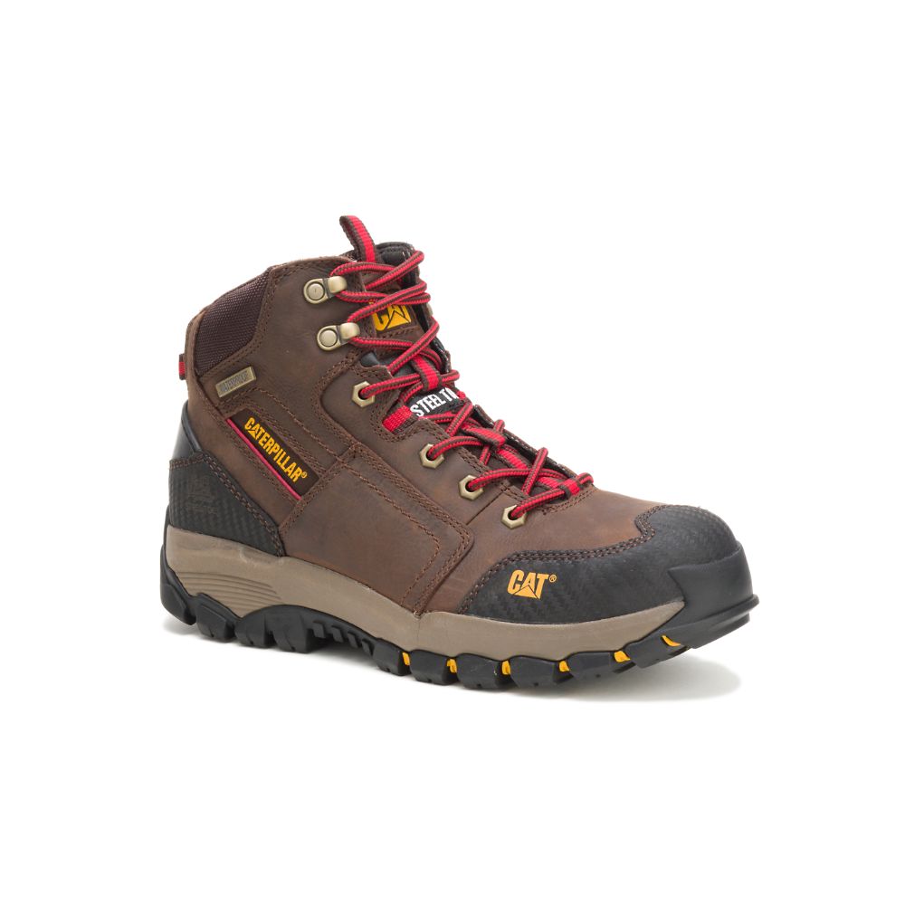 Botas Deportivas Caterpillar Navigator Mid Impermeables Steel Puntera Hombre Marrom | MX2882FM