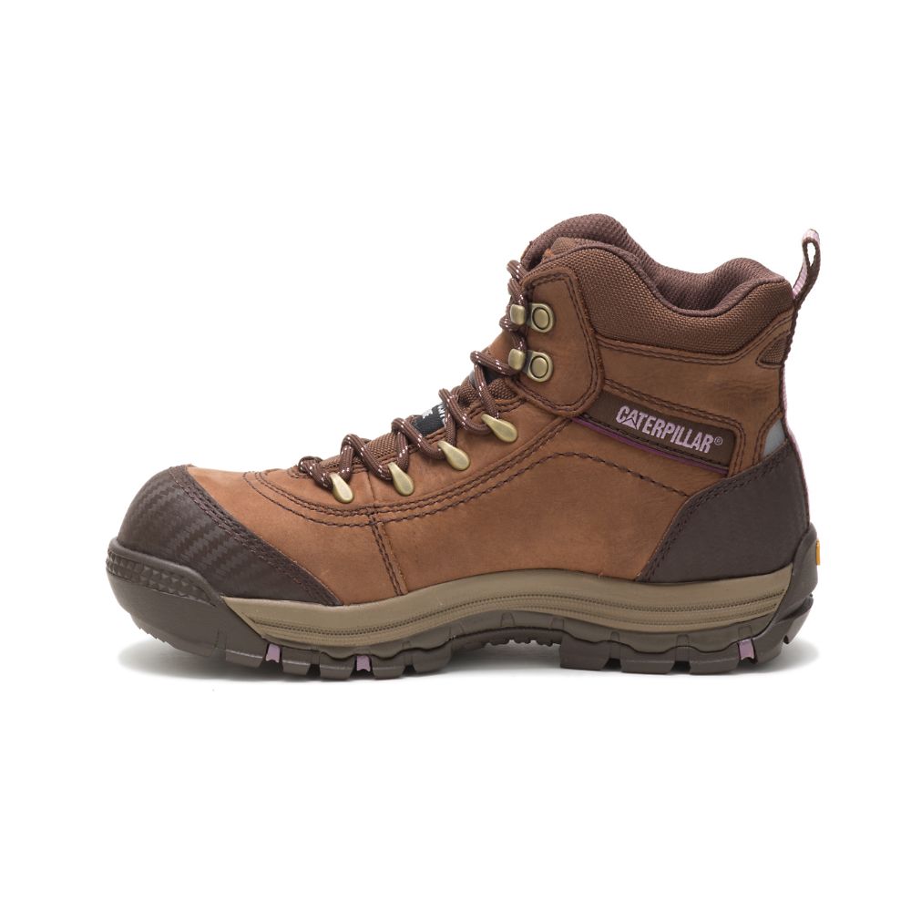 Botas Impermeables Caterpillar Ally Impermeables Composite Puntera Mujer Marrom | MX2547DN