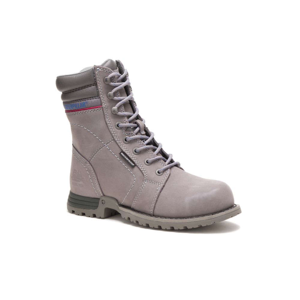 Botas Impermeables Caterpillar Echo Impermeables Steel Puntera Mujer Grises | MX2540ZG