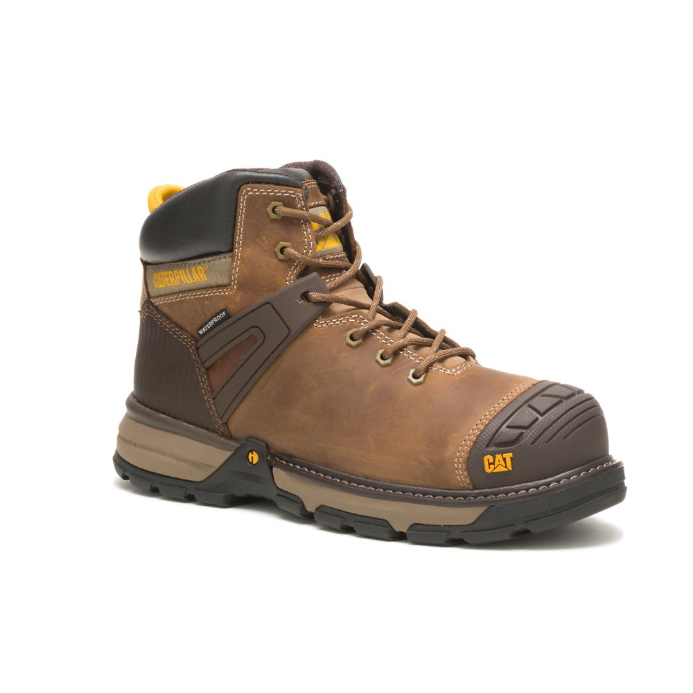 Botas Impermeables Caterpillar Excavator Superlite Impermeables Soft Puntera Hombre Cafes | MX2844IS