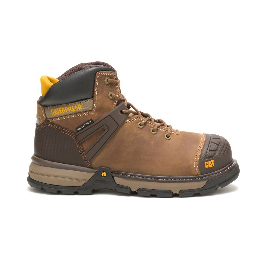 Botas Impermeables Caterpillar Excavator Superlite Impermeables Soft Puntera Hombre Cafes | MX2844IS