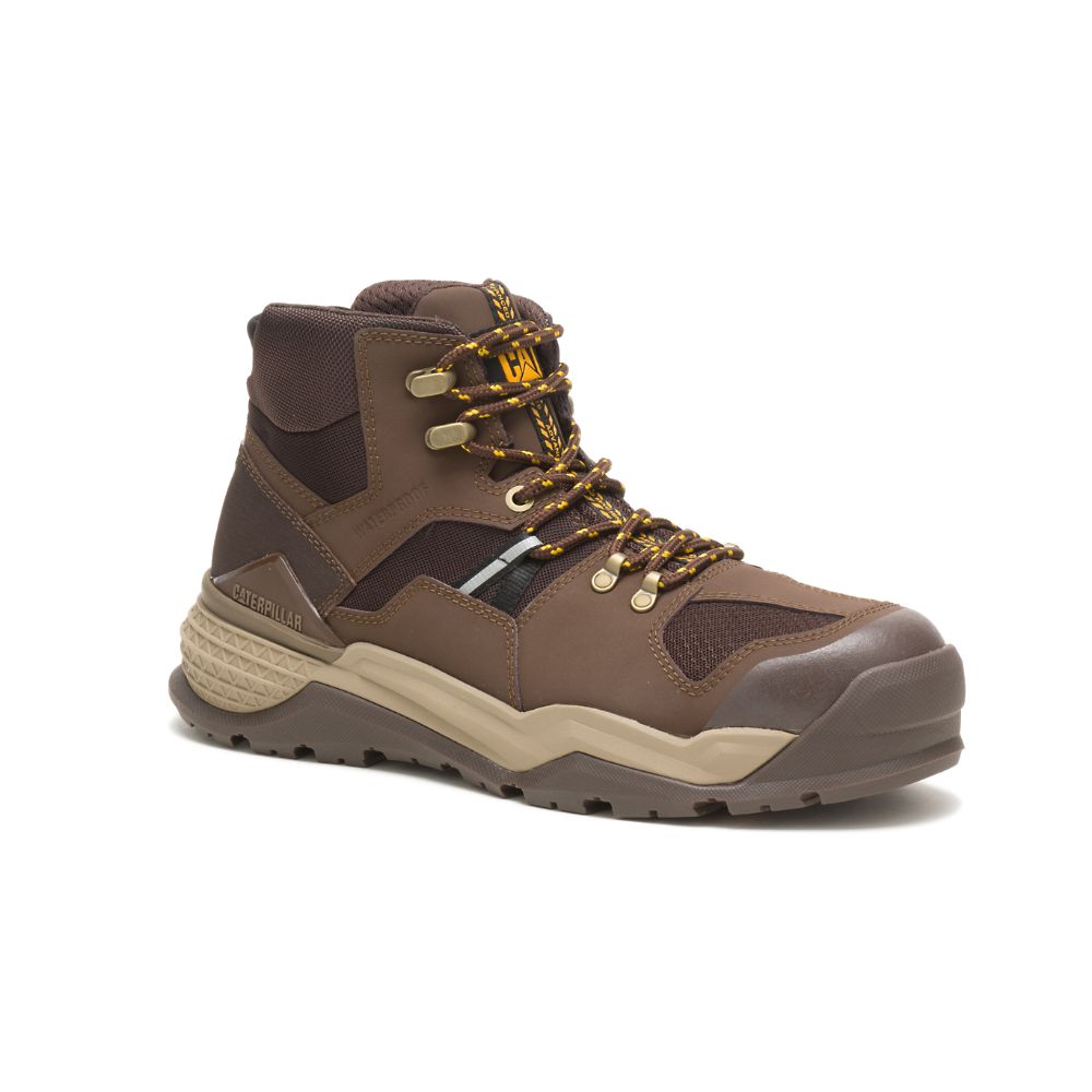 Botas Impermeables Caterpillar Provoke Mid Impermeables Alloy Puntera Hombre Marrom | MX2843OR