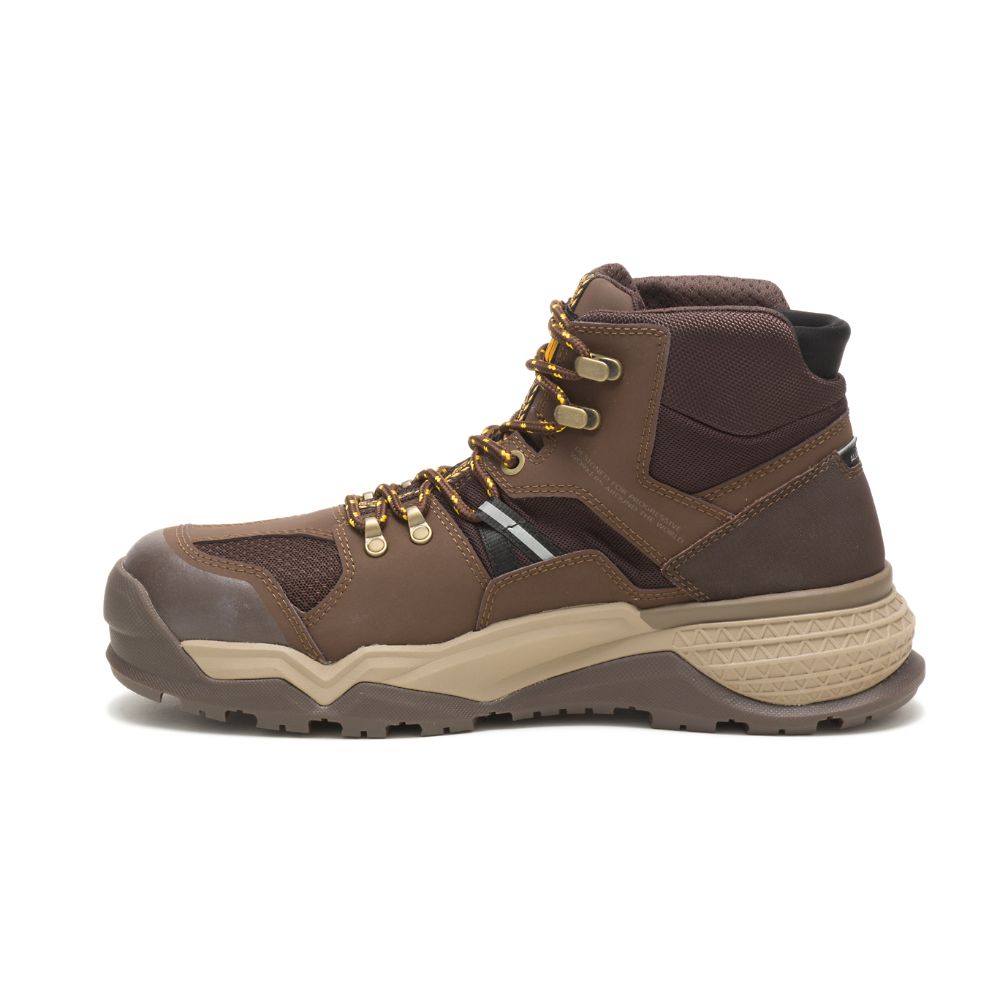 Botas Impermeables Caterpillar Provoke Mid Impermeables Alloy Puntera Hombre Marrom | MX2843OR