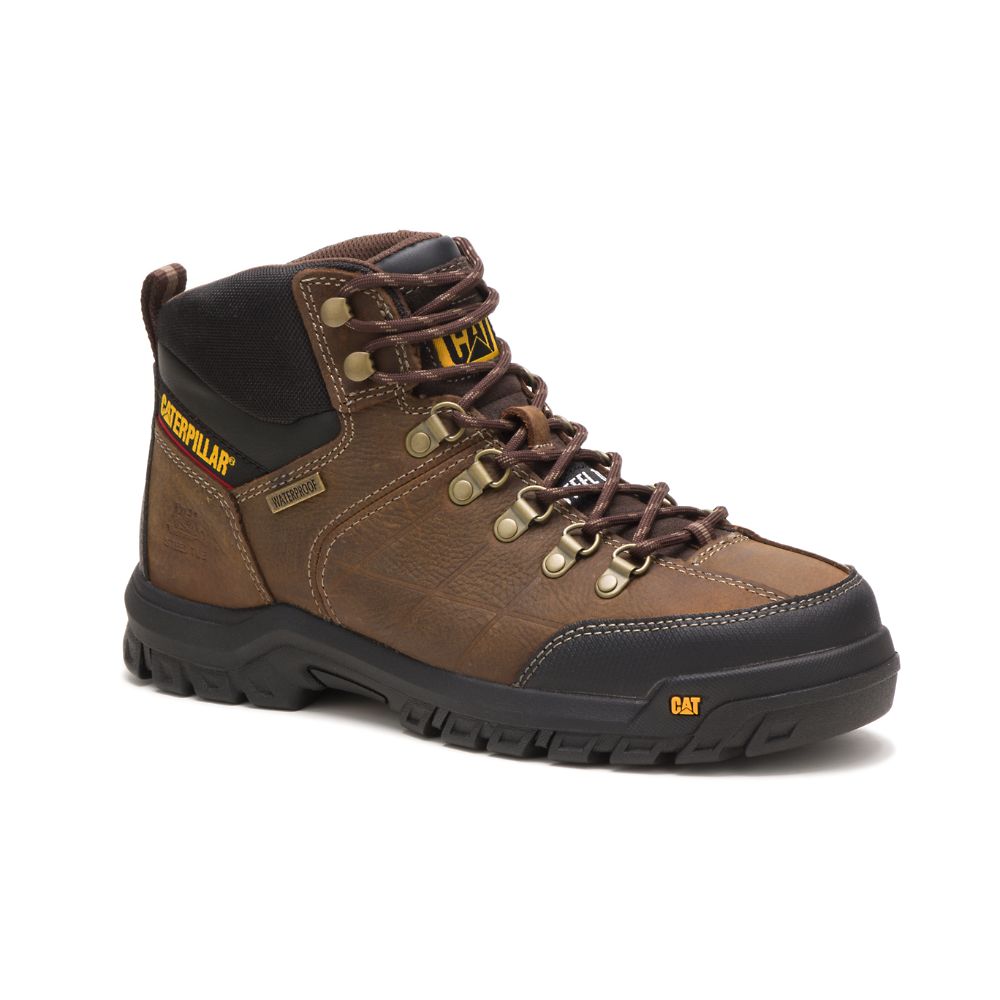 Botas Impermeables Caterpillar Threshold Impermeables Steel Puntera Hombre Cafes | MX2874CE