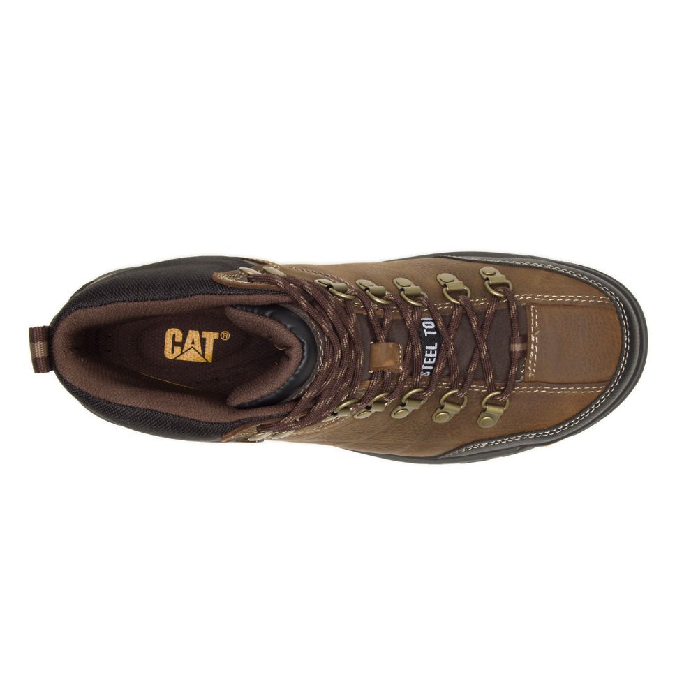 Botas Impermeables Caterpillar Threshold Impermeables Steel Puntera Hombre Cafes | MX2874CE