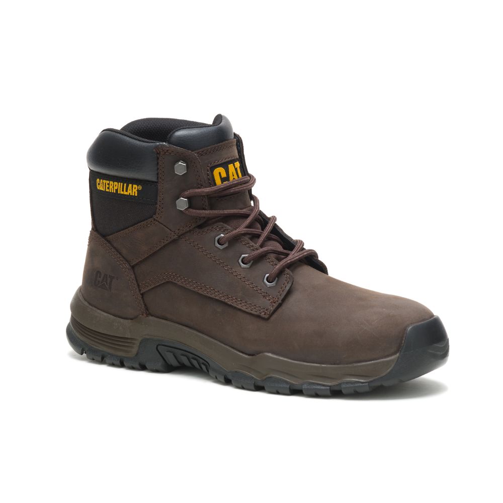 Botas Impermeables Caterpillar Upholder Impermeables Steel Puntera Hombre Cafes | MX2834JJ