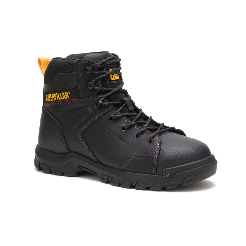 Botas Impermeables Caterpillar Wellspring Impermeables Metatarsal Guard Steel Puntera Hombre Negros | MX2853NB