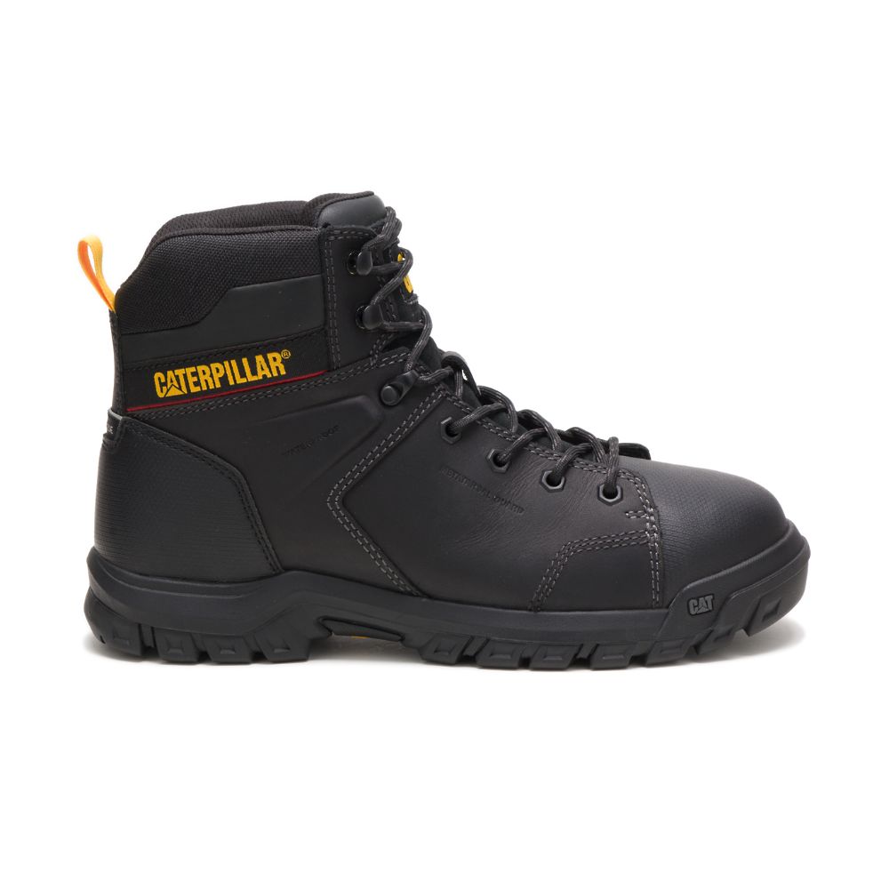 Botas Impermeables Caterpillar Wellspring Impermeables Metatarsal Guard Steel Puntera Hombre Negros | MX2853NB